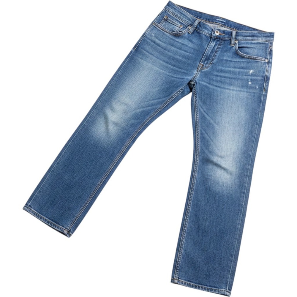 Axel Treadwell Relaxed Straight Leg Jeans Mens 34x30 Medium Wash Blue Denim